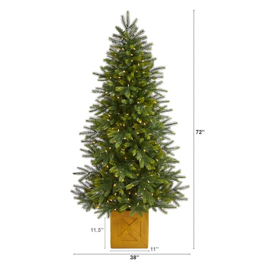 6ft. Pre-Lit Manchester Fir Artificial Christmas Tree, Clear LED Lights